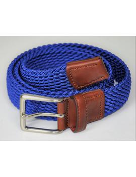 Cinturón Leyva Trenzado Azul Para Hombre
