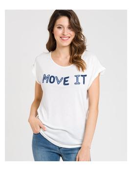 Camiseta Naf Naf Move It Blanca Para Mujer