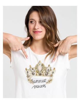 Camiseta Naf Naf Summer Princess Beige Para Mujer