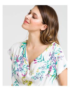 Camiseta Naf Naf Flores Con Lazo Para Mujer
