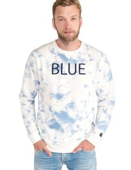 Sweat Marzac blanc et bleu