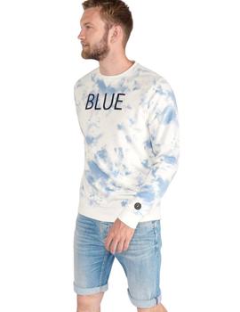 Sweat Marzac blanc et bleu