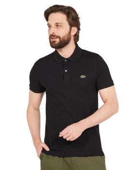 Polo Lacoste Slim Fit Negro Para Hombre