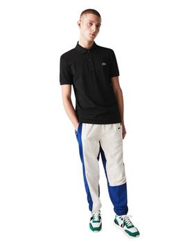 Polo Lacoste Slim Fit Negro Para Hombre