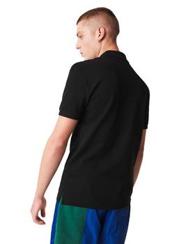 Polo Lacoste Slim Fit Negro Para Hombre