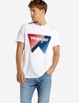 Camiseta Wrangler Box Logo Blanca Para Hombre