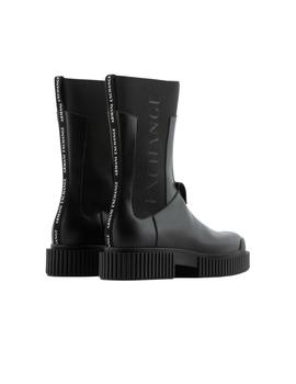 Armani Ankle Boot Calf Leat Black