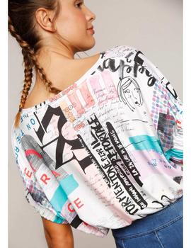 Camiseta Estampado Graffiti de Alba Conde para mujer.