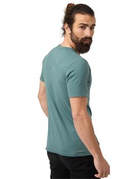Camiseta de hombre en color verde de manga corta 