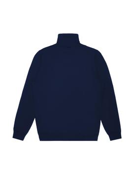 Jersey de cuello alto azul tinta