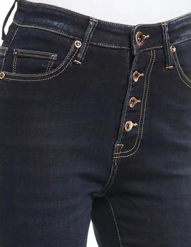Dark indigo cropped straight jeans 