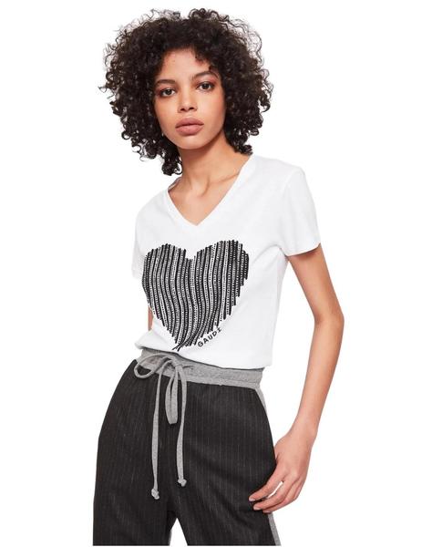 T-shirt with embroidered heart 