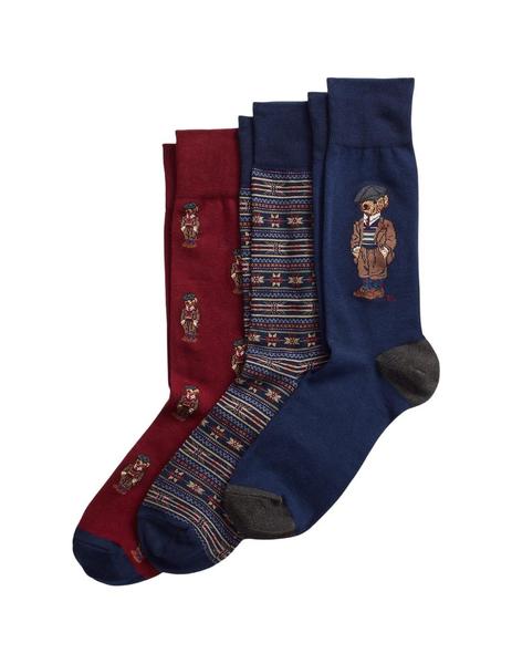 Palpitar Economía accesorios Ralph Lauren Set de regalo de 3 calcetines Polo Bear