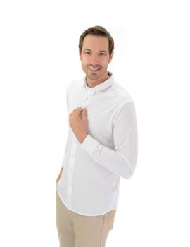 Camisa Gant Manga Larga Blanca Para Hombre