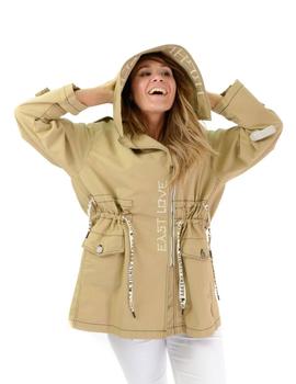 Parka Highly Preppy Lisa con Capucha Camel Mujer