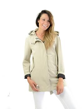 Trench Blauer Impermeable Capucha Beige Mujer