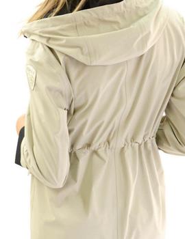 Trench Blauer Impermeable Capucha Beige Mujer