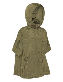 Geox W Dandra Cape - Soft Shiny Fab Military Olive