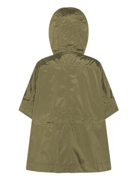 Geox W Dandra Cape - Soft Shiny Fab Military Olive