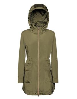 Geox W Dandra Parka - Soft Shiny Fa Military Olive