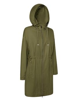 Geox W Topazio Parka - Twill Recycl Military Olive