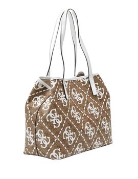 Guess Bolsos Vikky Tote  Latte Logo/White