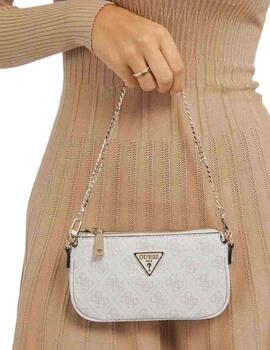 Guess Bolsos Noelle Dbl Pouch Crossbody  Dove Logo