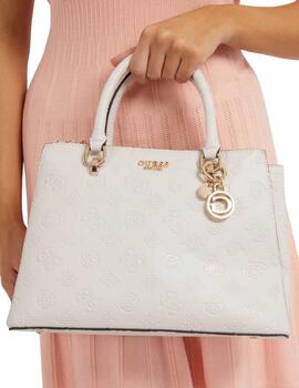 Guess Bolsos Galeria Status Satchel  Cream