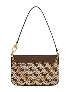 Guess Bolsos Katey Mini Top Zip Shoulder  Brown Lo