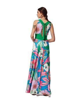 Oky Vestido Escote Cruzado-Punto Estampado  Multic