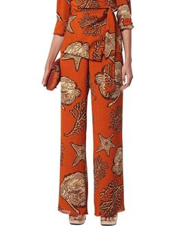 Oky Pantalón Palazzo Goma Cintura-Jacquard De Bamb