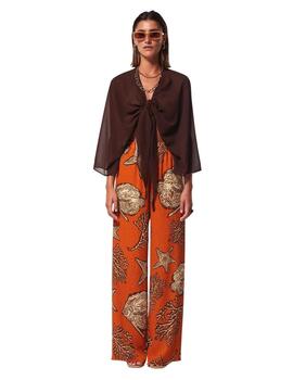 Oky Pantalón Palazzo Goma Cintura-Jacquard De Bamb