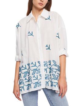 Gaudi Camicia M-Lunga Color  Egret-Allure