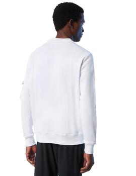 North Sails Crewneck Sweatshirt W/Pocket  White