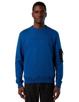 North Sails Crewneck Sweatshirt W/Pocket  Ocean Bl