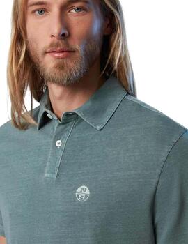 North Sails S/S Polo W/Logo  Military Green