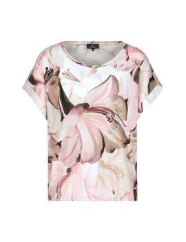 Monari T-Shirt Blumendruck Misty Rose Pattern