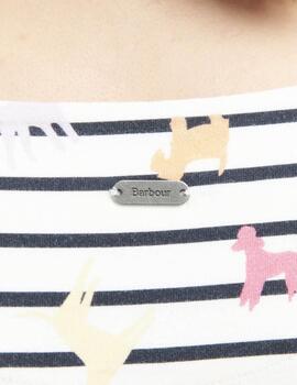 Barbour Polo Liso M/C Bradley Prin Cloud Print