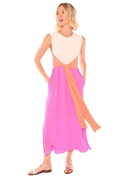 Vilagallo  Vestido Pink Georgette