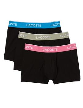 Lacoste Pack De 3 Boxers Courts Noir/Fidji-Reseda