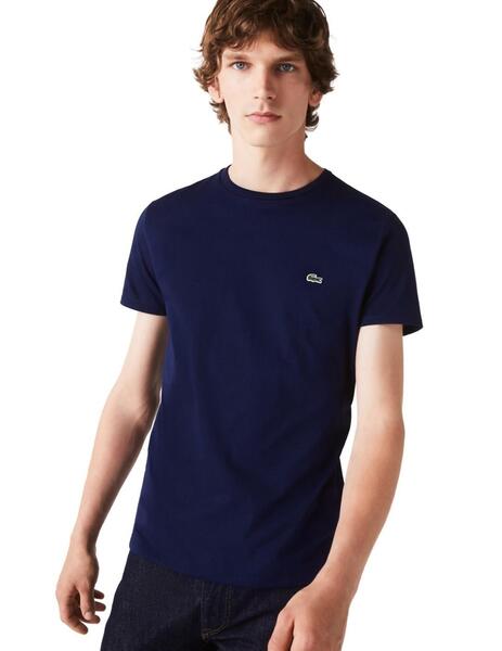 Lacoste Blanc Tee Shirt Ras Du Cou Manc – camiseta – hombre