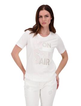 Monari T-Shirt Schriftenmix Off-White