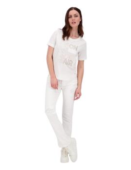 Monari T-Shirt Schriftenmix Off-White