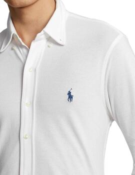 Camisa Polo Ralph Lauren Vaporosa Blanca Para Hombre