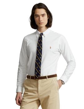 Camisa Ralph Lauren Manga Larga Blanca Para Hombre