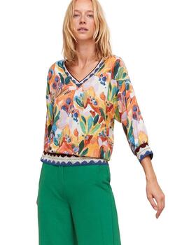 Aldo Martins Blusa Cuello Pico  Lara Jardin