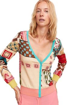 Aldo Martins Cardigan Corto  Niza Print Casa