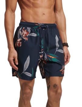 Superdry Bañador Dark Navy Hawaiian