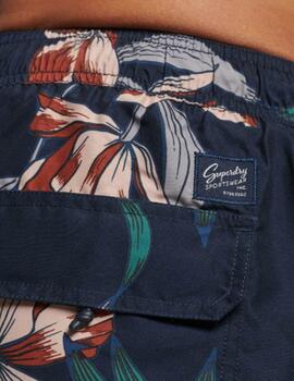 Superdry Bañador Dark Navy Hawaiian