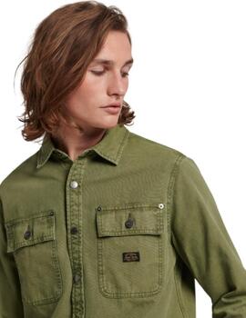 Superdry Camisa Olive Khaki